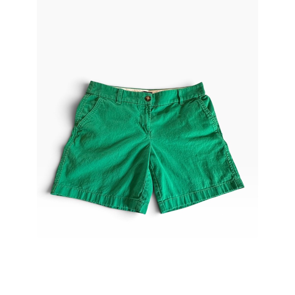 J.Crew Chino Shorts Womens 6 Green Re-Imagined Cotton BO201